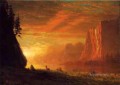 Ciervo al atardecer Montaña Albert Bierstadt